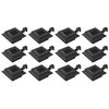 vidaXL L&aacute;mparas solares cuadradas de exterior negras 12 uds LED 12 cm