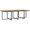 vidaXL Set comedor de jard&iacute;n 13 pzas rat&aacute;n sint&eacute;tico y madera negro