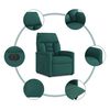 vidaXL Sill&oacute;n reclinable el&eacute;ctrico tela verde oscuro