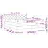 vidaXL Cama tipo Box Spring con colch&oacute;n Rosa 180 x 200 cm Terciopelo