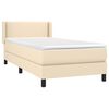 vidaXL Cama box spring con colch&oacute;n tela color crema 100x200 cm