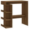 vidaXL Mesa alta con estante marr&oacute;n roble 100x50x101,5 cm