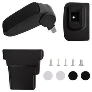 vidaXL Reposabrazos para coche ABS negro 17x32x(37-53) cm