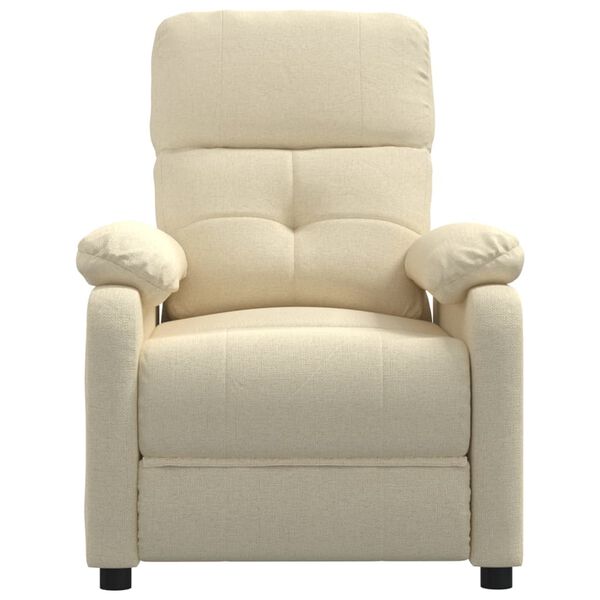 vidaXL Sill&oacute;n reclinable de tela crema
