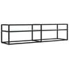vidaXL Mueble de TV vidrio templado color m&aacute;rmol blanco 160x40x40,5 cm