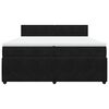 vidaXL Cama box spring con colch&oacute;n terciopelo negro 200x200 cm