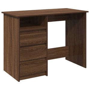 vidaXL Escritorio de madera de ingenier&iacute;a marr&oacute;n roble 102x50x75 cm