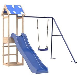 vidaXL Parque infantil de exterior de madera maciza de pino