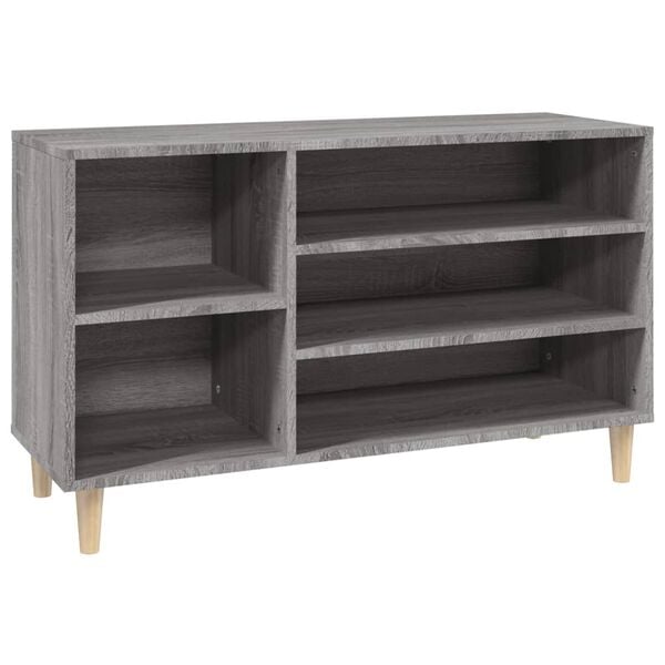 vidaXL Mueble zapatero madera contrachapada gris Sonoma 102x36x60 cm