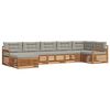 vidaXL Conjunto de sof&aacute;s de exterior 7 pcs Gris Natural y Claro