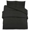vidaXL Juego de funda n&oacute;rdica algod&oacute;n negro 200x200 cm