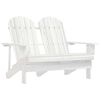 vidaXL Silla Adirondack de jard&iacute;n 2 plazas madera de abeto blanco