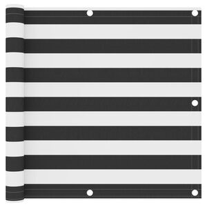 vidaXL Toldo para balc&oacute;n tela oxford gris antracita y blanco 90x300 cm