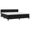 vidaXL Cama box spring con colch&oacute;n terciopelo negro 180x210 cm