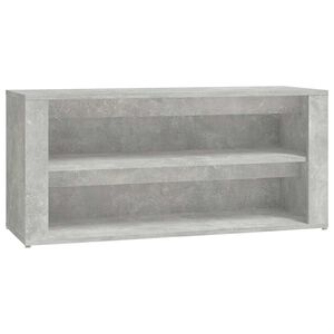vidaXL Zapatero madera contrachapada gris hormig&oacute;n 100x35x45 cm