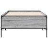 vidaXL Estructura cama madera ingenier&iacute;a metal gris Sonoma 90x200 cm