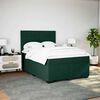 vidaXL Cama box spring con colch&oacute;n terciopelo verde oscuro 140x200 cm