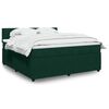 vidaXL Cama box spring con colch&oacute;n terciopelo verde oscuro 180x200 cm
