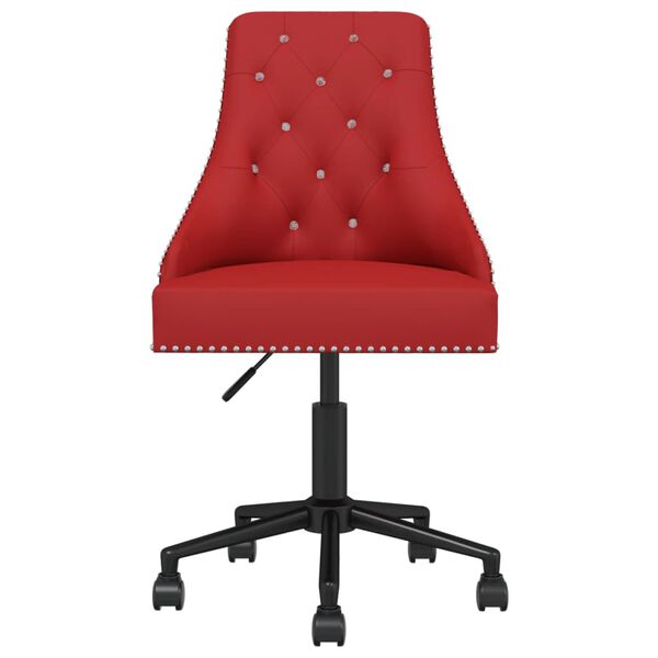 vidaXL Sillas de comedor giratorias 2 unidades terciopelo rojo tinto