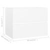 vidaXL Juego de muebles de ba&ntilde;o 2 pzas madera contrachapada blanco
