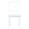 vidaXL Sillas de comedor 4 unidades madera maciza de caucho blanco