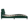 vidaXL Estructura cama sin colch&oacute;n terciopelo verde oscuro 120x200 cm