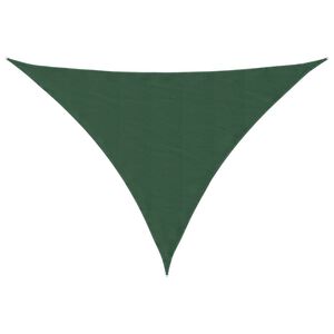 vidaXL Toldo de vela triangular tela Oxford verde oscuro 2,5x2,5x3,5 m