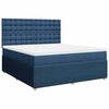 vidaXL Cama box spring con colch&oacute;n tela azul 180x200 cm