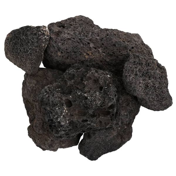 vidaXL Rocas volc&aacute;nicas negras 25 kg 10-30 cm
