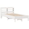 vidaXL Estructura de cama sin colch&oacute;n madera de pino blanca 90x200 cm