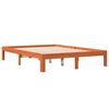 vidaXL Estructura de cama sin colch&oacute;n madera maciza marr&oacute;n 120x190 cm