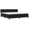 vidaXL Cama tipo Box Spring con colch&oacute;n Negro 200 x 200 cm Poli&eacute;ster