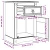 vidaXL Mesita de Noche con caj&oacute;n 45 x 35 x 64 cm Madera de pino macizo