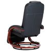 vidaXL Sill&oacute;n reclinable para TV de cuero sint&eacute;tico negro