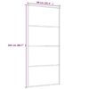 vidaXL Puerta corredera ESG vidrio y aluminio blanca 90x205 cm
