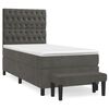 vidaXL Cama box spring con colch&oacute;n terciopelo gris oscuro 100x200 cm