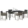 vidaXL Conjunto de Comedor de Jardín 5 pcs Gris ratán sintético
