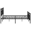 vidaXL Estructura cama sin colchón con estribo metal negro 160x200 cm