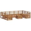 vidaXL Conjunto de sof&aacute;s de exterior 10 uds. Natural