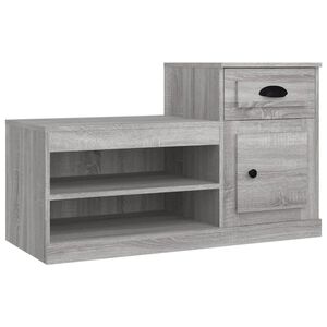 vidaXL Zapatero madera contrachapada gris Sonoma 100x42x60 cm