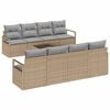 vidaXL Juego de Sof&aacute; 7 uds. 6-N&uacute;mero de plazas Beige y gris