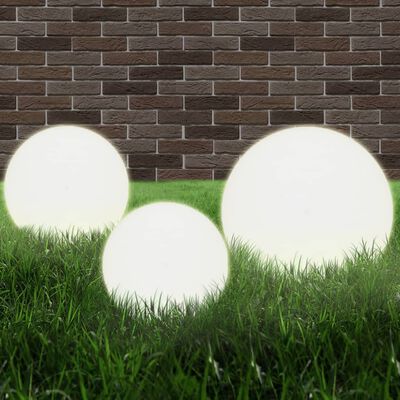 vidaXL Juego de lámparas de bola LED 6 uds esféricas PMMA 20/30/40 cm