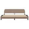 vidaXL Estructura de cama Dover cuero sint&eacute;tico capuchino 200x200cm