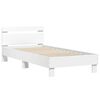 vidaXL Estructura de cama con cabecero y luces LED blanco 75x190 cm