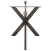 vidaXL Pata de mesa de comedor forma de ara&ntilde;a negra 150x78x(72-73) cm acero