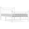 vidaXL Estructura cama sin colchón con estribo metal blanco 100x200 cm