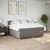 vidaXL Cama box spring con colch&oacute;n tela gris taupe 180x200 cm