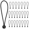vidaXL Cuerdas de Bungee con Bolas 24 uds. Negro 4 mm x 22 cm