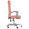 vidaXL Silla de oficina reclinable cuero sintético rosa