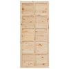 vidaXL Puerta Corrediza Marrón 90 x 2,5 x 208 cm Madera de pino macizo